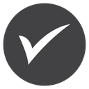 Bold Checkmark Tick Black Filled icon