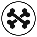 Bones Black Filled icon