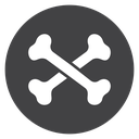 Bones Black Filled icon