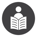 Book open reader icon