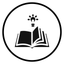 Book with bulb icon