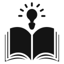 Book with bulb icon