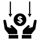 Borrower Hands Coin icon