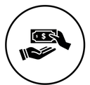 Borrower black filled icon