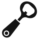 Bottle opener Black Filled icon