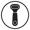 Bottle Opener Circle Badge icon