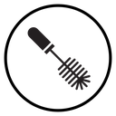 Bottle sweeper cleaning brush icon
