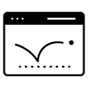 Bounce Rate Browser Curve icon