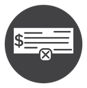 Bounced check icon
