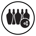 Bowling Black Filled icon