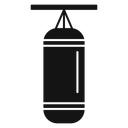 Boxing punch bag icon