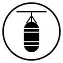Boxing punch bag icon