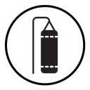 Boxing punch bag icon