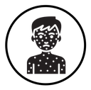 Boy chicken pox icon