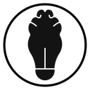 Brain idea Black Filled icon