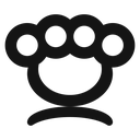 Brass knuckles Black Filled icon