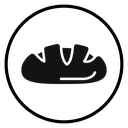 Bread loaf Black Filled icon