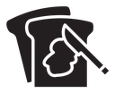 Bread with butter icon