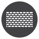 Brick Wall Pattern Black Filled icon