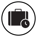 Briefcase Clock Badge icon