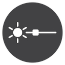 Brightness Slider Control Black Filled icon
