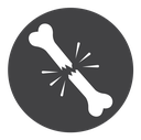 Broken bone Black Filled icon