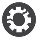 Broken gear Black Filled icon