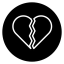 Broken heart icon