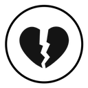 Broken heart icon