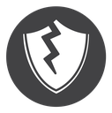 Broken shield icon