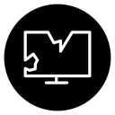 Broken tv screen icon