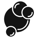 Bubbles and foam Black Filled icon