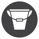 Bucket Label Plate Black Filled icon