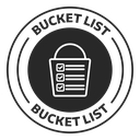 Bucket list set icon