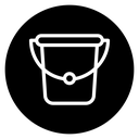 Bucket Pail Black Filled icon