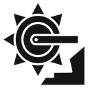 Bucket wheel excavator Black Filled icon