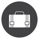 Buckle Strap Briefcase Black Filled icon