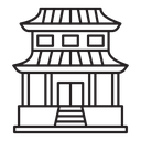Buddhist temple icon