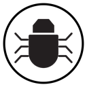 Bug Circle Badge icon