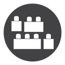 Building toy Black Filled icon
