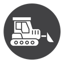 Bulldozer Black Filled icon