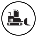 Bulldozer Black Filled icon