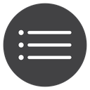 Bulleted List Menu Black Filled icon