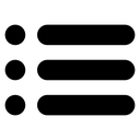 Bulleted List Black Filled icon