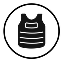 Bulletproof vest icon
