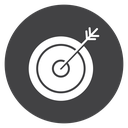 Bullseye Arrow Black Filled icon