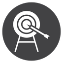 Bullseye Dart Stand Black Filled icon