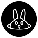 Bunny in hole icon