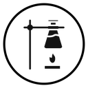Burner Boiling Flask Black Filled icon