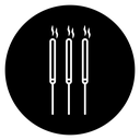 Burning incense stick icon